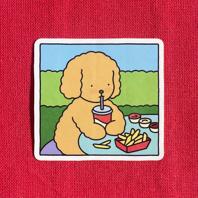 Adesivo de acompanhamento de batatas fritas