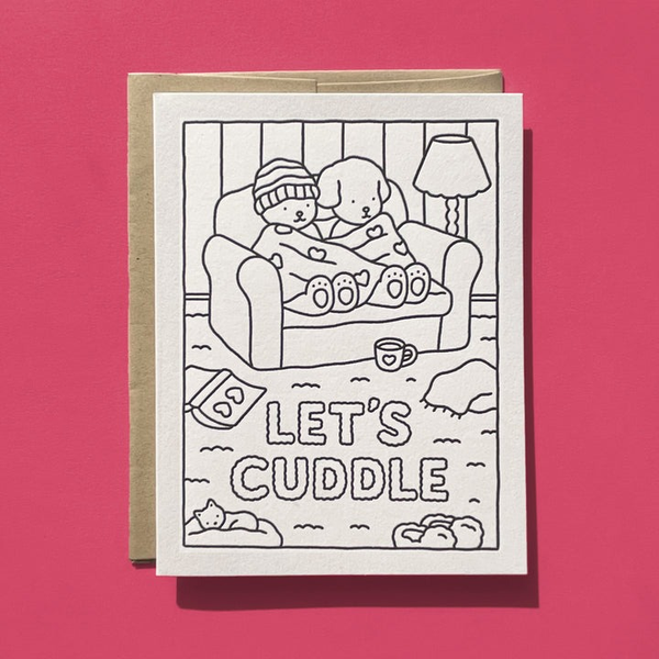 Cartão para colorir “Vamos nos abraçar”