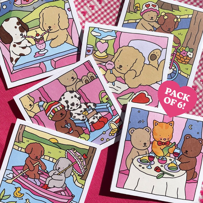 Cartões de Amor • Pacote com 6