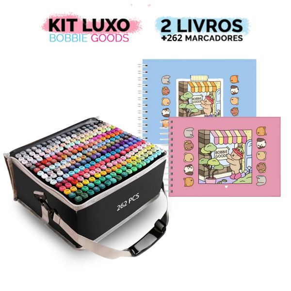 Kit 2 Livros Capa Dura + 262 Canetas Touch