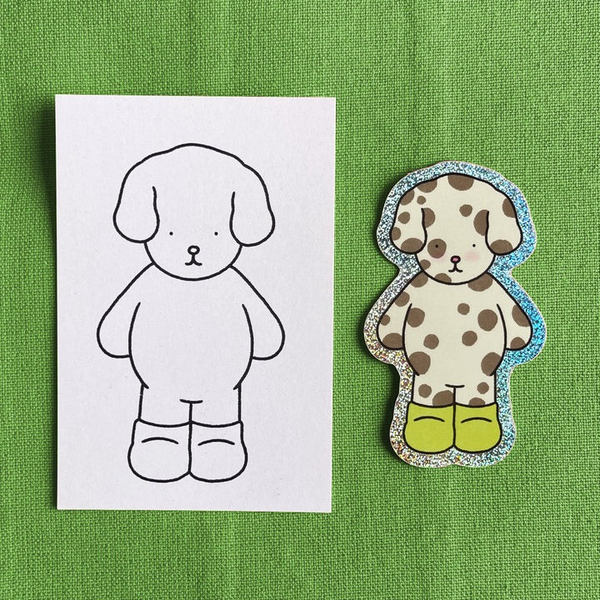 Adesivo Glitter Kickflip + Cartão de Informações