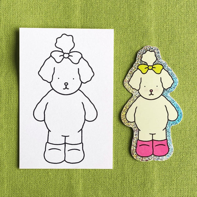 Adesivo Apple Glitter + Cartão Informativo