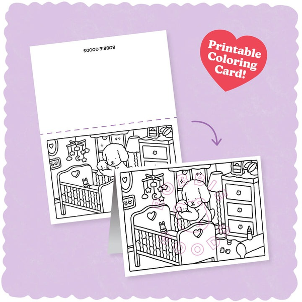 Download digital • Cartão de colorir para berçário