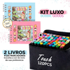 Kit 2 Livros Capa Dura + 120 Canetas Touch