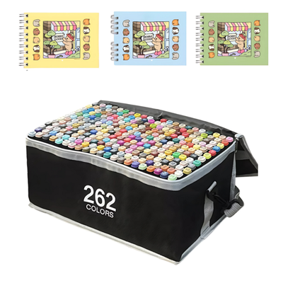 Kit 3 Livros Capa Dura + 262 Canetas Touch