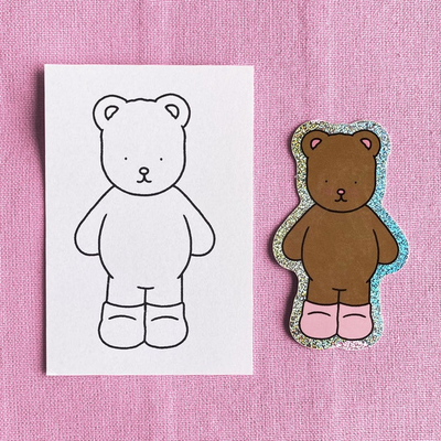 Adesivo Glitter Pierre + Cartão Informativo