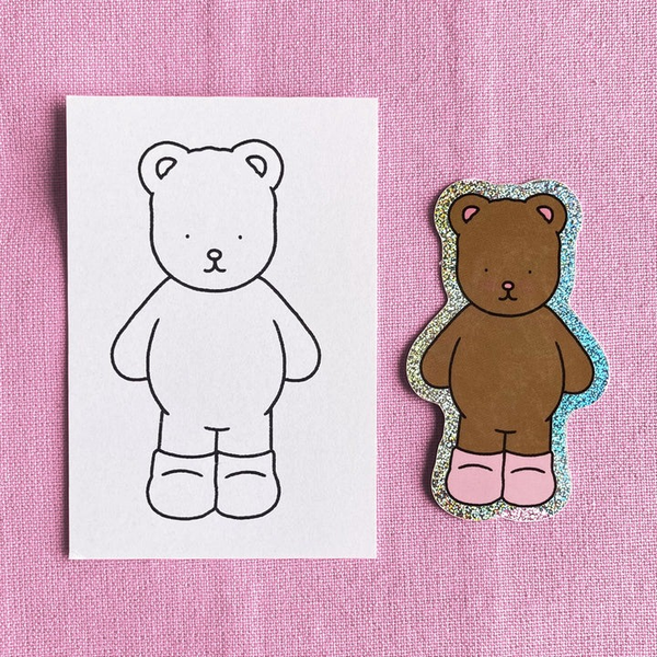 Adesivo Glitter Pierre + Cartão Informativo