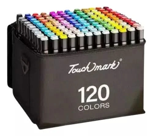 Conjunto De Canetas Marcador Permanente Ponta Dupla 120 Cores